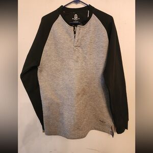 Sahara club grey and black heavy weight long sleeve shirt Size mens large